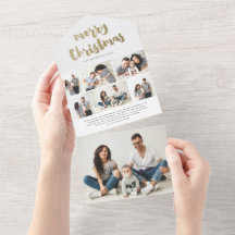 Gold Script Frohe Weihnachten Foto Urlaub