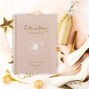Gold Script Future Frau Blush Pink Hochzeitsplaner Planer