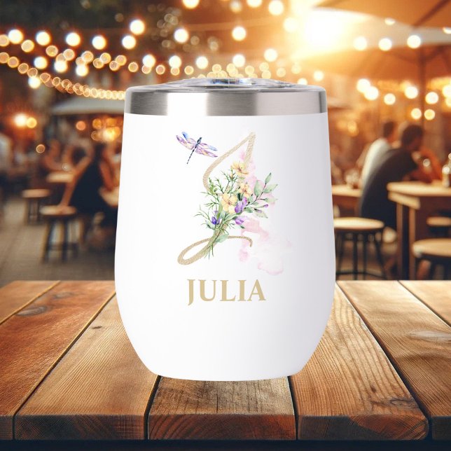 Gold Script Letter J Monogram Personalisiert Name (Von Creator hochgeladen)