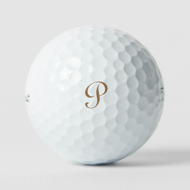 Gold Script Monogram Titleist Pro VI Golfball (Vorderseite)