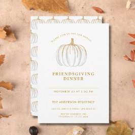 Gold Script Pumpkin Erntedank Friendsgiving Einladung