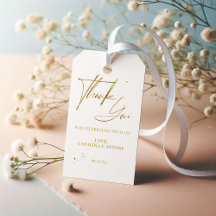 Gold Script Vielen Dank für Ihr Interesse Tag