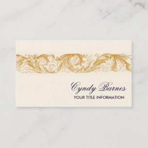 Gold Scroll Band Business Card Visitenkarte