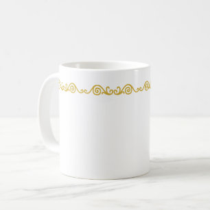 Gold Scroll Work Tasse