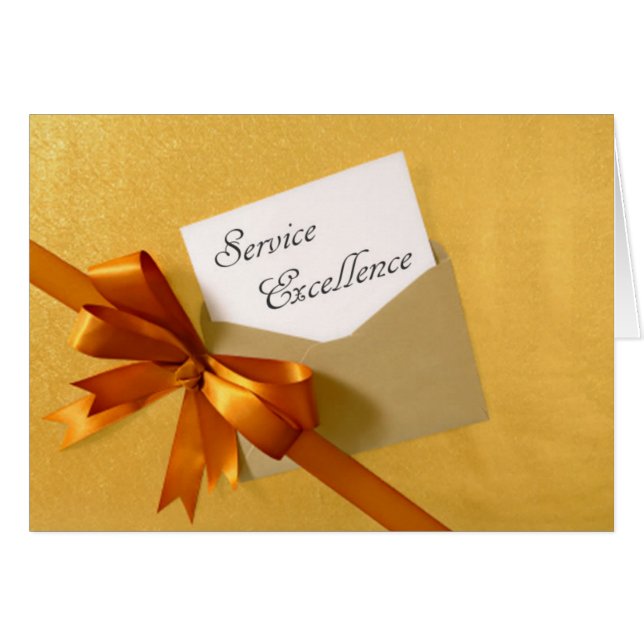 Gold Series - Carte d'excellence de service (Devant horizontal)