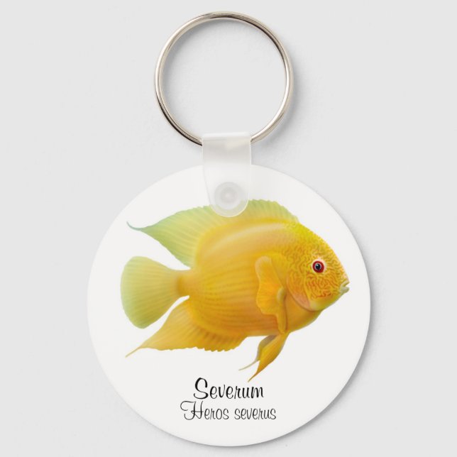Gold Severum Cichlid Schlüsselanhänger (Vorderseite)