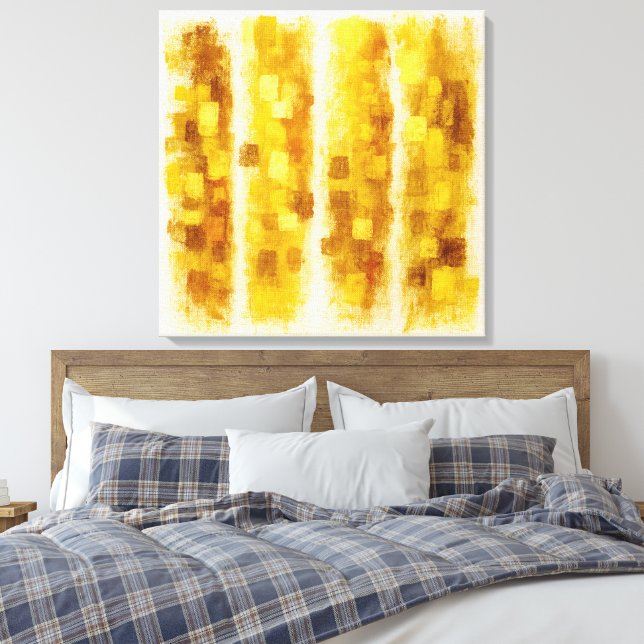 Gold Shimmer - große Leinwand (Insitu (Schlafzimmer))