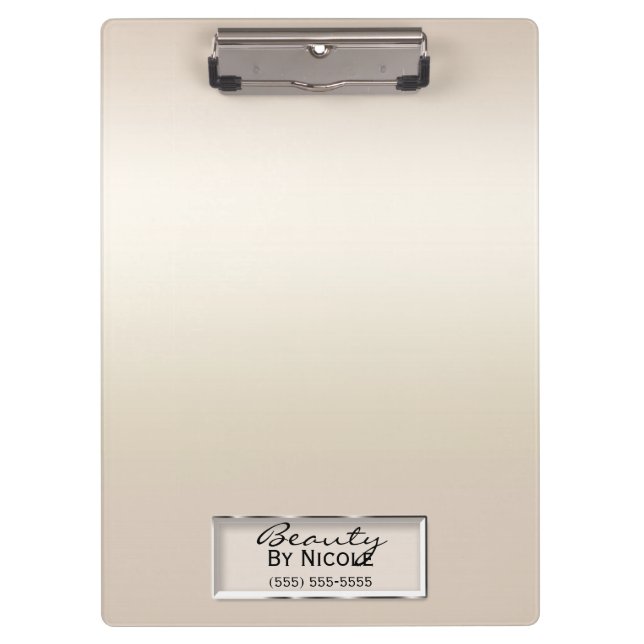 Gold Shimmer Pearl Elegantes Chic Glam Personalisi Klemmbrett (Vorderseite)