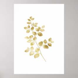 Gold Shimmery Blätter Matte Poster