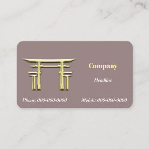 Gold shintoistisch visitenkarte