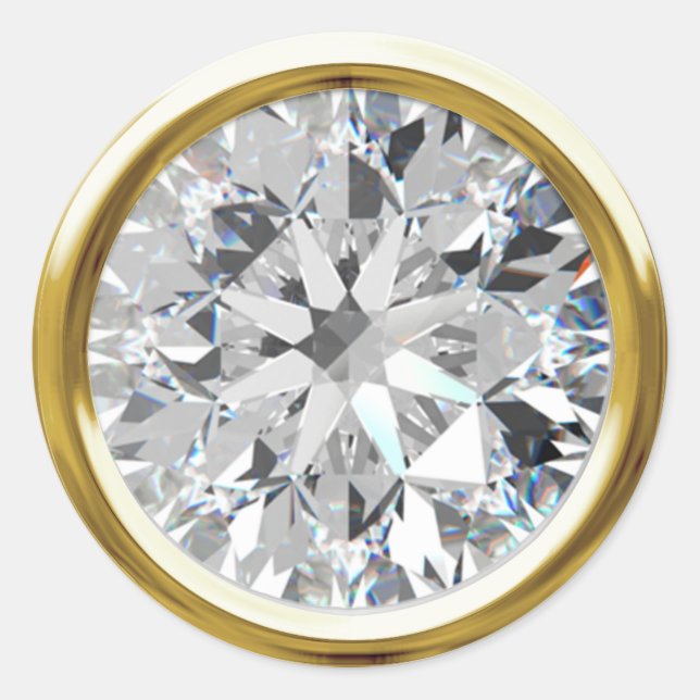 Gold Shiny Diamond Umschlag Aufkleber (Vorderseite)