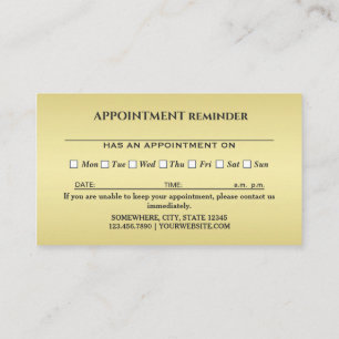 Gold Shiny Dog Paw auf Black Pet Grooming Service Terminkarte