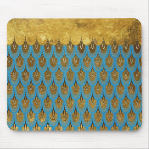 Gold Shiny Princess Mermaid Glitzer Scales Mousepad