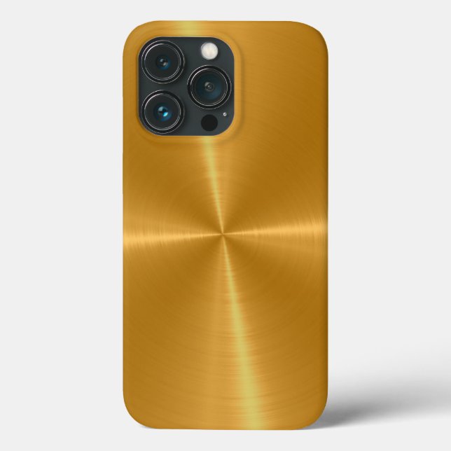 Gold Shiny Stainless Steel Metal Case-Mate iPhone  Case-Mate iPhone Hülle (Rückseite)