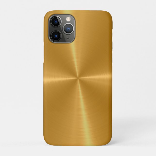 Gold Shiny Stainless Steel Metal Case-Mate iPhone Hülle (Rückseite)