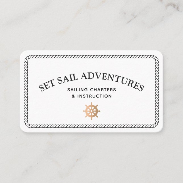 Gold Ship Helm Visitenkarte (Vorderseite)