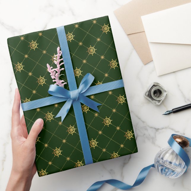 Gold Ship Weel Geschenkpapier (Schenken)