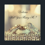 Gold Sie heiraten mir Vorschlag Name Skript Magnet<br><div class="desc">Großartiger und eleganter Magnet für "Heiraten Sie mich?". Dies wird Ihren Vorschlag zu einem wirklich unvergesslichen und besonderen Tag machen. Sie oder er wird sicherlich "Ja" sagen, indem sie diesen schönen Magneten zu einem Geschenk für sie hinzufügt. Sie oder er kann es an jeden magnetischen Dienst anbringen, um sich an...</div>