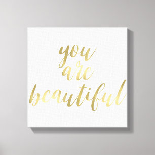 Gold Sie sind schön Leinwanddruck