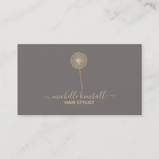 Gold Signature Dandelskarte Visitenkarte (Vorderseite)