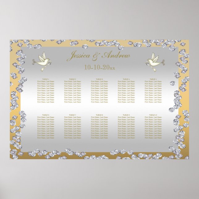 Gold & Silber Diamonds & Docking Chart Poster (Vorne)