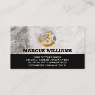 Gold Silber House Logo   Real Anwesen Visitenkarte