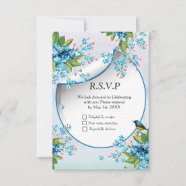 Gold, Silber - Messing Modern RSVP Karte