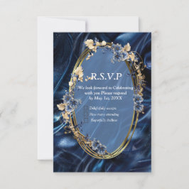 Gold, Silber - Messing Modern RSVP Karte