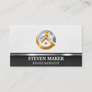 Gold Silber Real Anwesen Logo Visitenkarte
