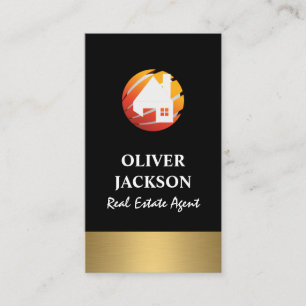 Gold Silber Real Anwesen Zuhause Globe Logo Visitenkarte