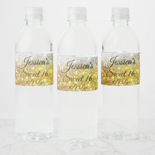 Gold & Silber Sparkling Glitzer Sweet 16