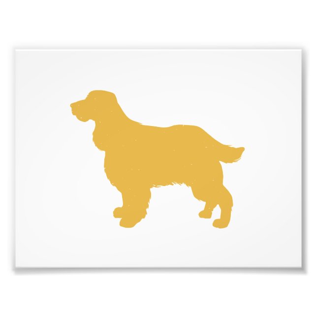 Gold Silhouette Cocker - Farbe auswählen Fotodruck (Vorne)