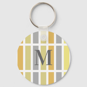 Gold Silver Bronze Metal Hues Monogram Schlüsselanhänger