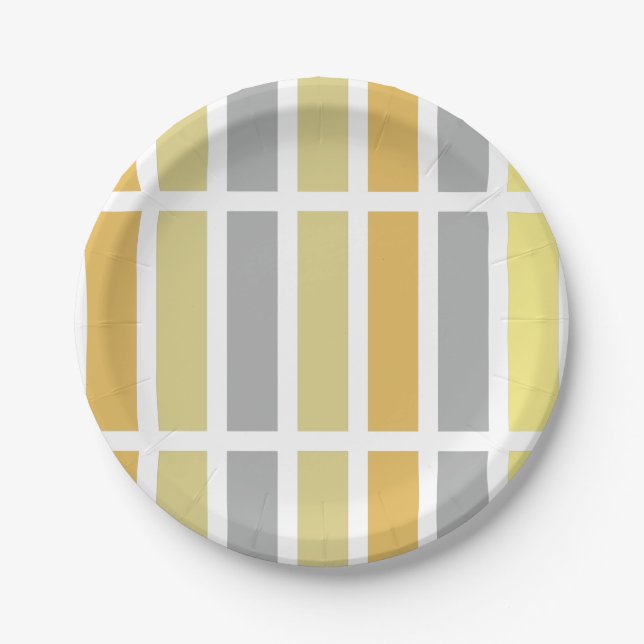 Gold Silver Bronze Metal Hues Pappteller (Vorderseite)