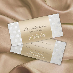 Gold & Silver Dots Salon Geschenkgutschein