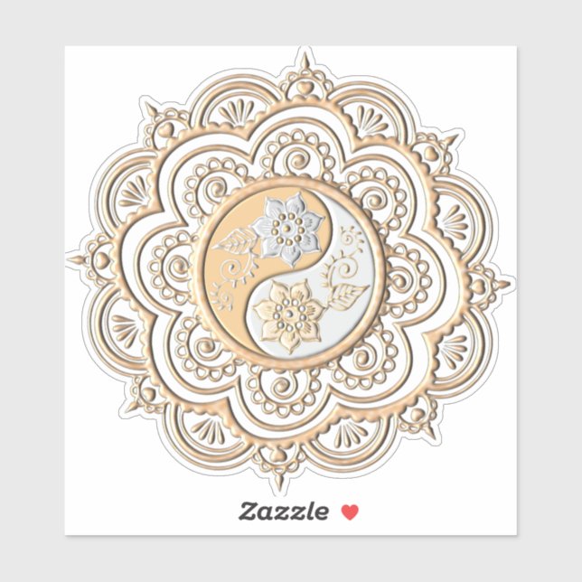 Gold & Silver Mandala Aufkleber (Blatt)