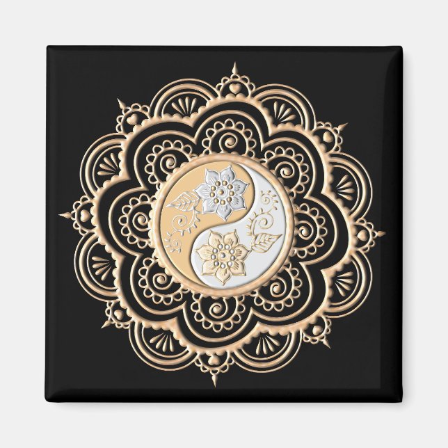 Gold & Silver Mandala Magnet (Vorne)