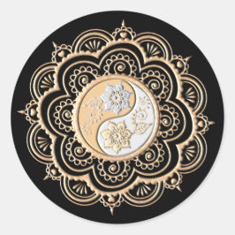 Gold & Silver Mandala Runder Aufkleber