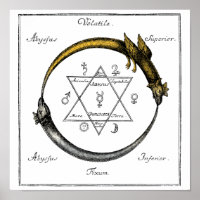 Gold & Silver Ouroboros Symbol