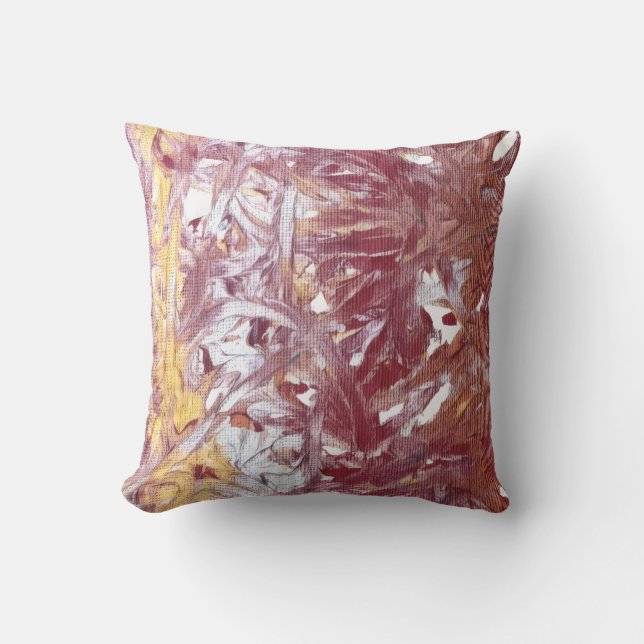 Gold, Silver, Red, Rose Gold, Marble Artwork Kissen (Vorderseite)