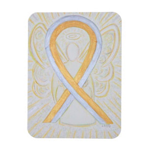 Gold & Silver Sensibilisation Ruban Angel Magnets 