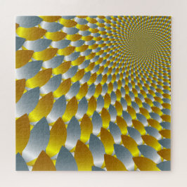 Gold Silver Spiral Metallic optische Illusion 3-D
