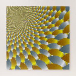 Gold Silver Spiral Metallic optische Illusion 3-D