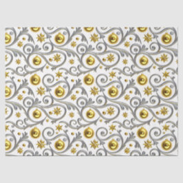 Gold & Silver Swirl Elegance Seidenpapier