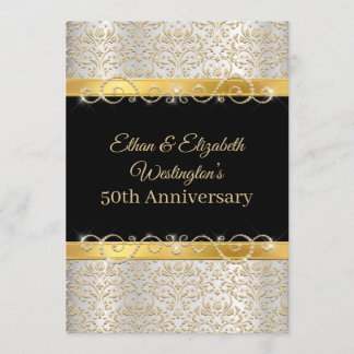 Gold Silver und Black Diamond 50 Jahre alt Einladung