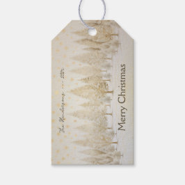 Gold Silver Weihnachtsbaumen Geschenkmarke Geschenkanhänger