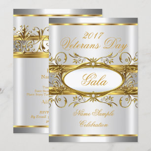 Gold Silver White und Gold Plaque Party Einladung