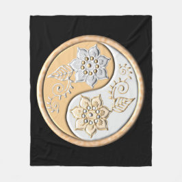 Gold & Silver Yin Yang  Fleecedecke