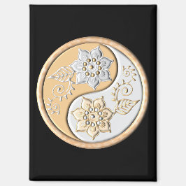 Gold & Silver Yin Yang  Magnet