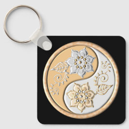 Gold & Silver Yin Yang  Schlüsselanhänger